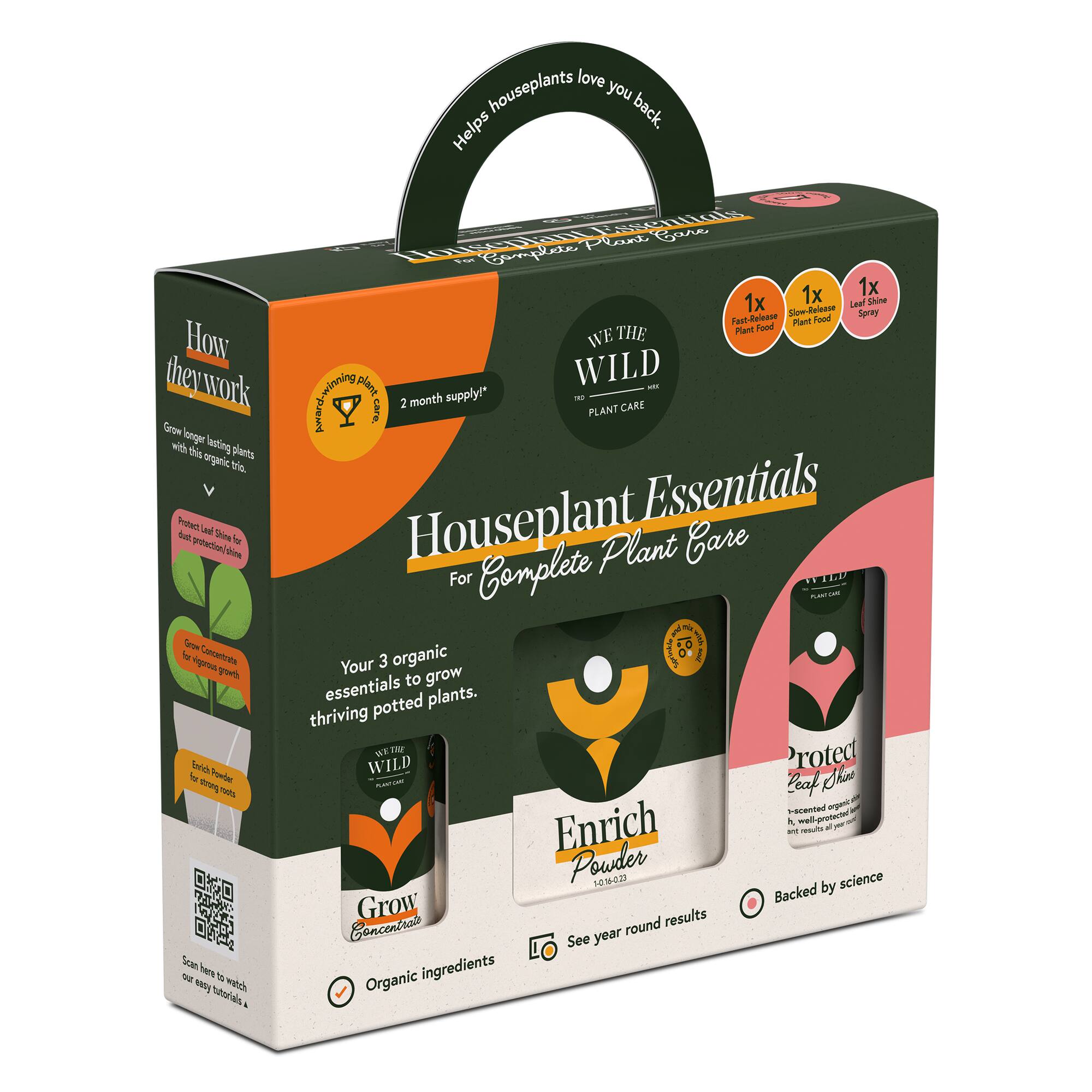 We The Wild™ Houseplant Essentials Kit Organic Easy 3-Step Care